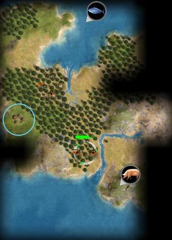Our start position as shown on Realms Beyond