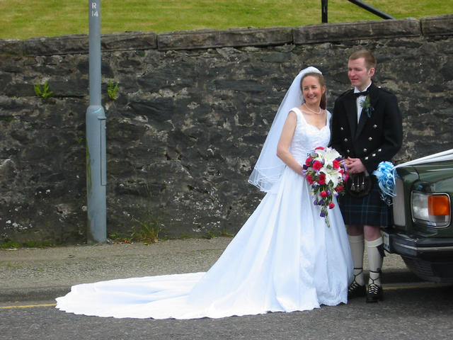 Outside the church