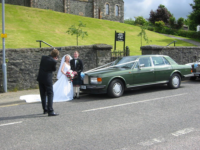 Outside the church