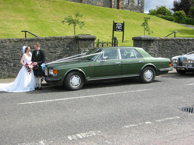 Outside the church